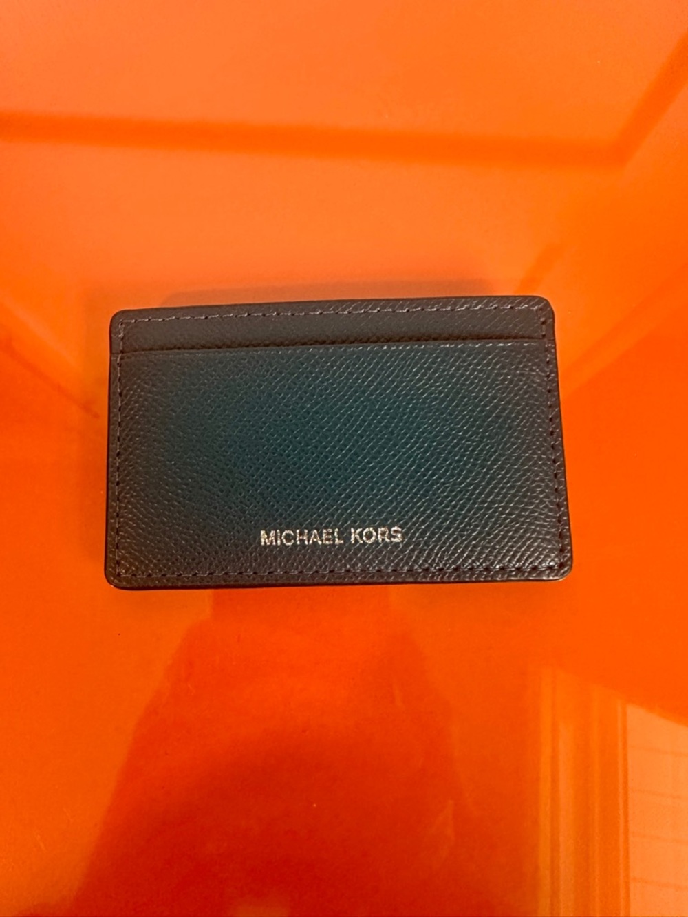 Michael Kors Men’s Blue Leather Card Case NWOT